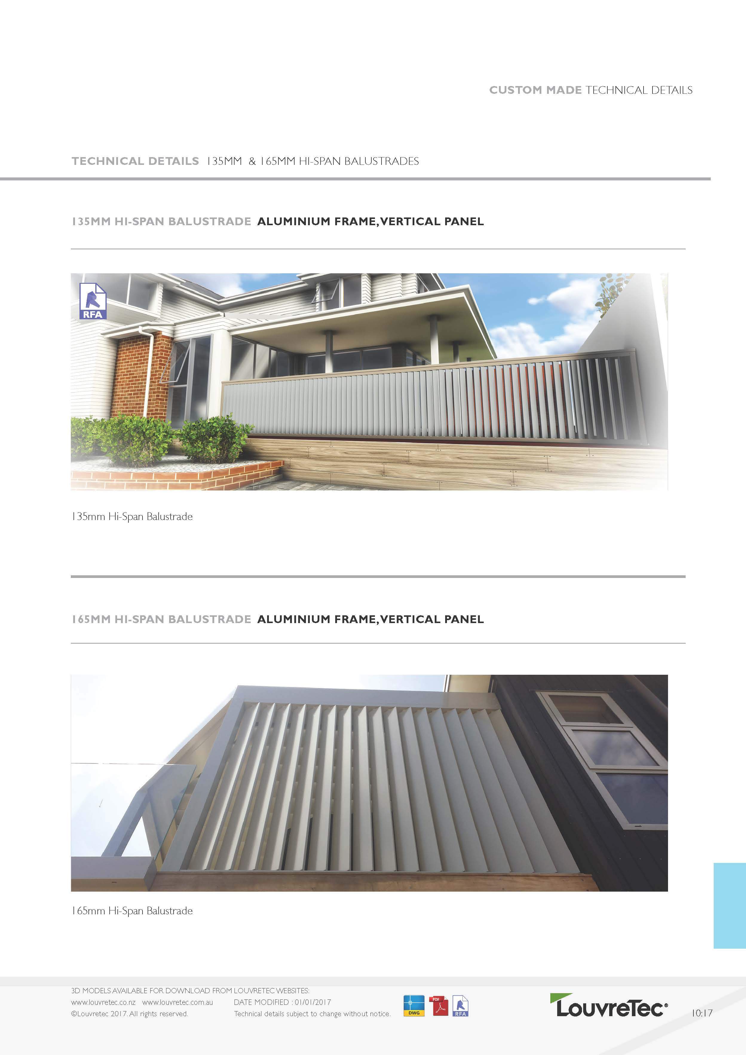 Vertical panel balustrades  10.17