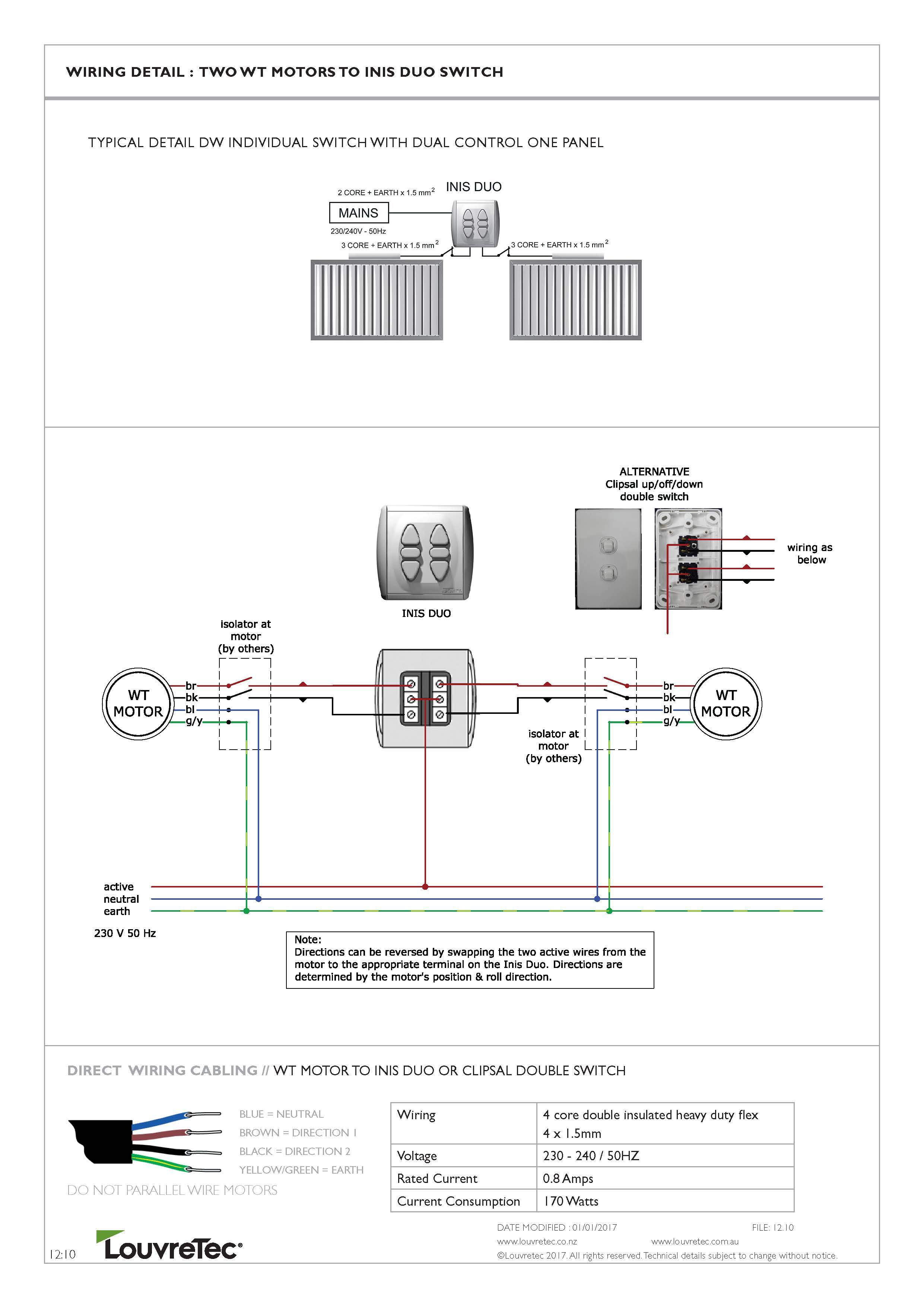 DW Individual Switch w Dual Control | 12.10