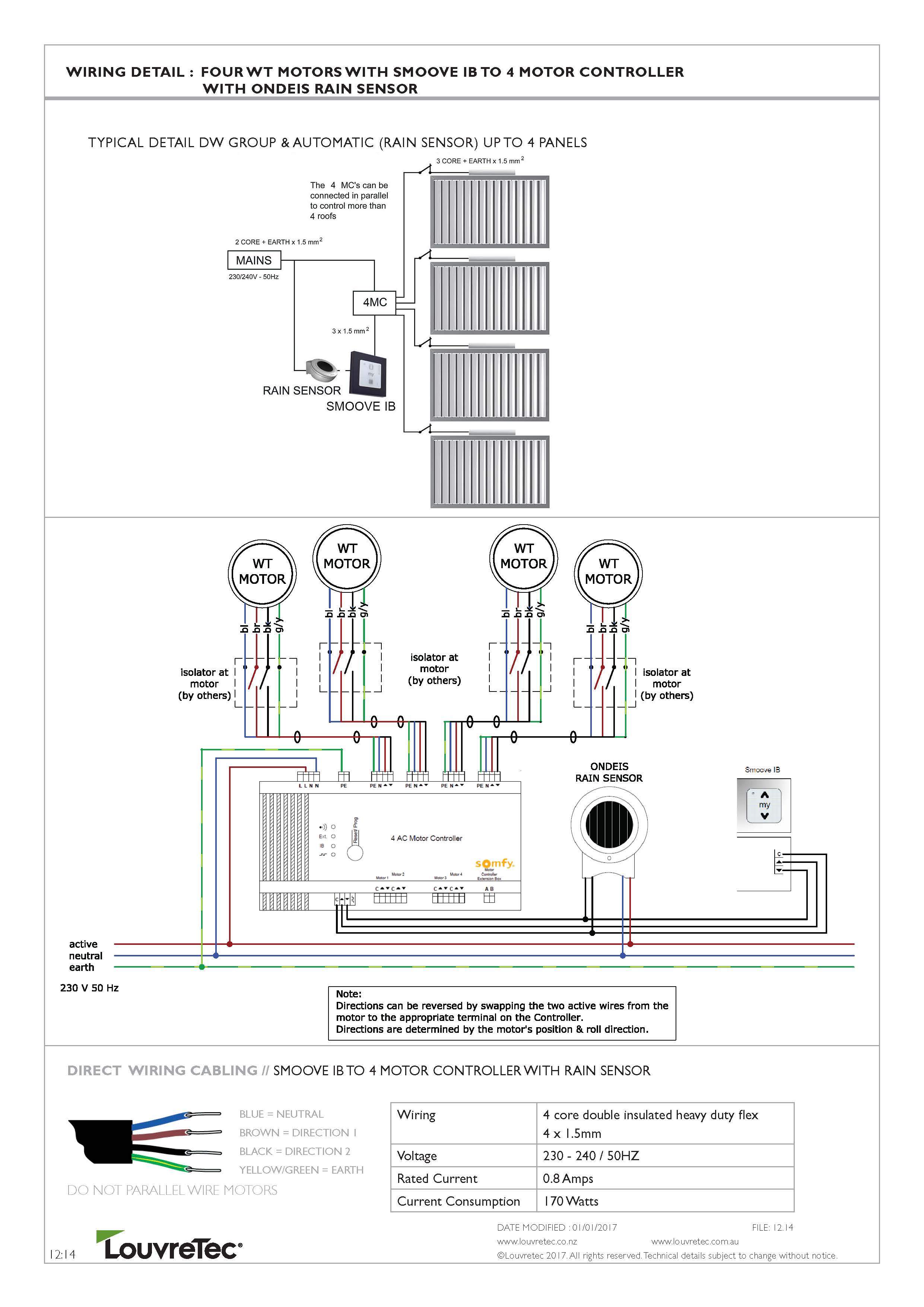 Smoove IB to 4 Motor Controller with Rain Sensor 12.14
