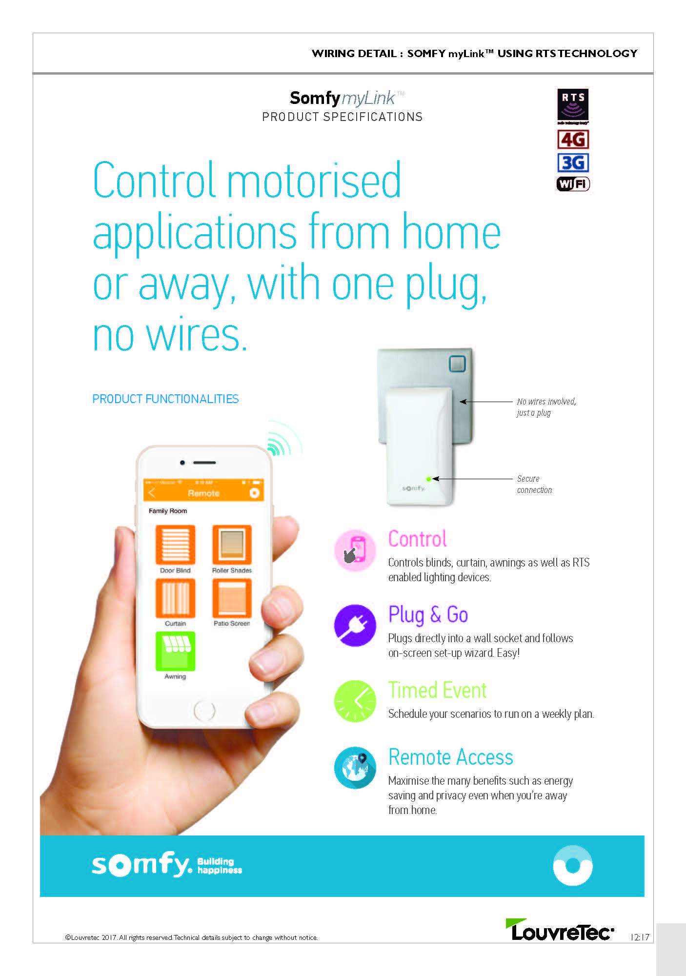 Somfy MyLink RTS Technology 12.17