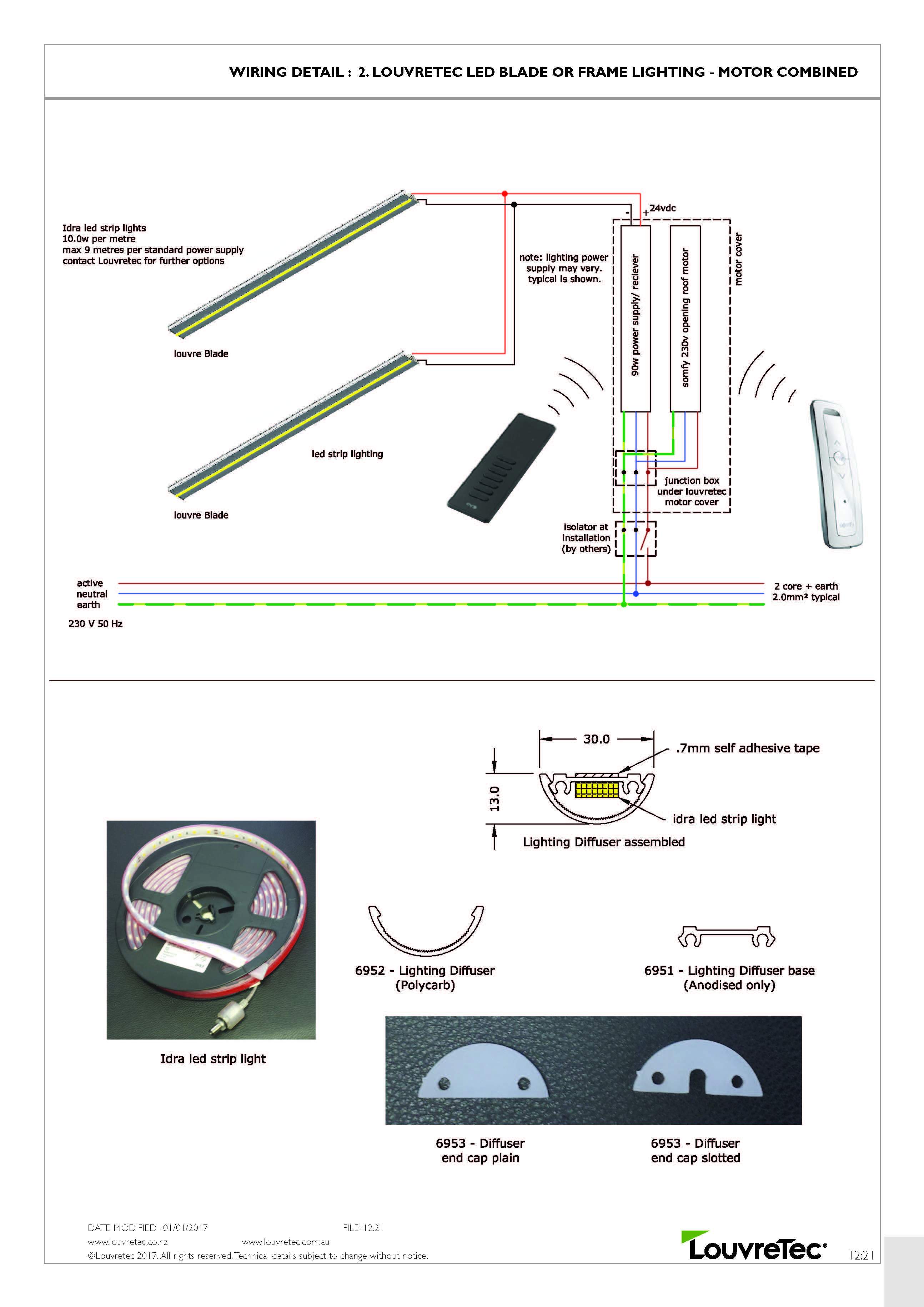 Louvretec LED Blade or Frame Lighting Motor Combined | 12.21