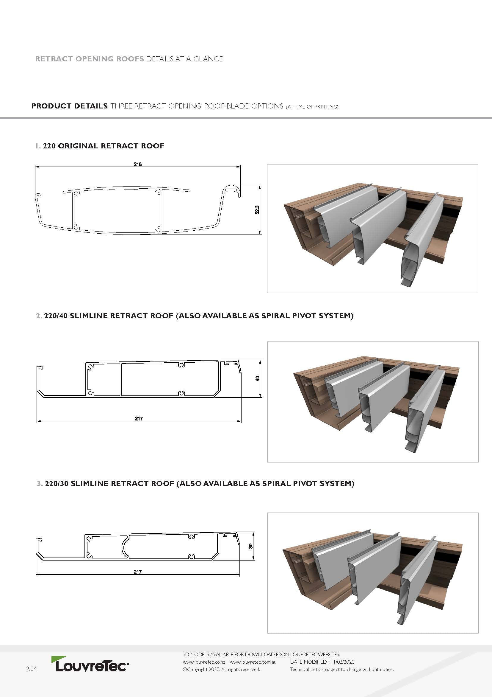 Retractable Opening Roofs range