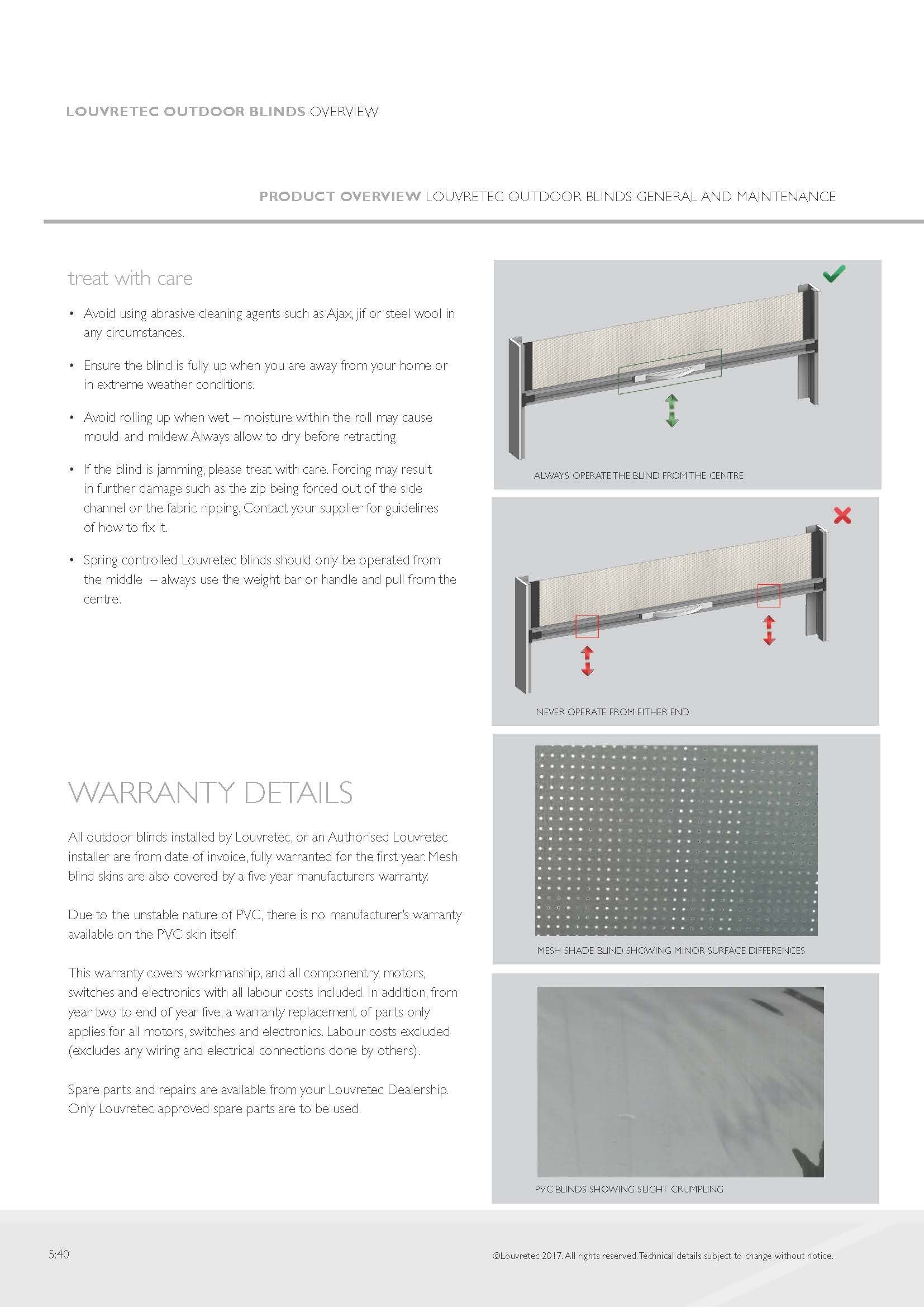 Warranty Details | 5.40