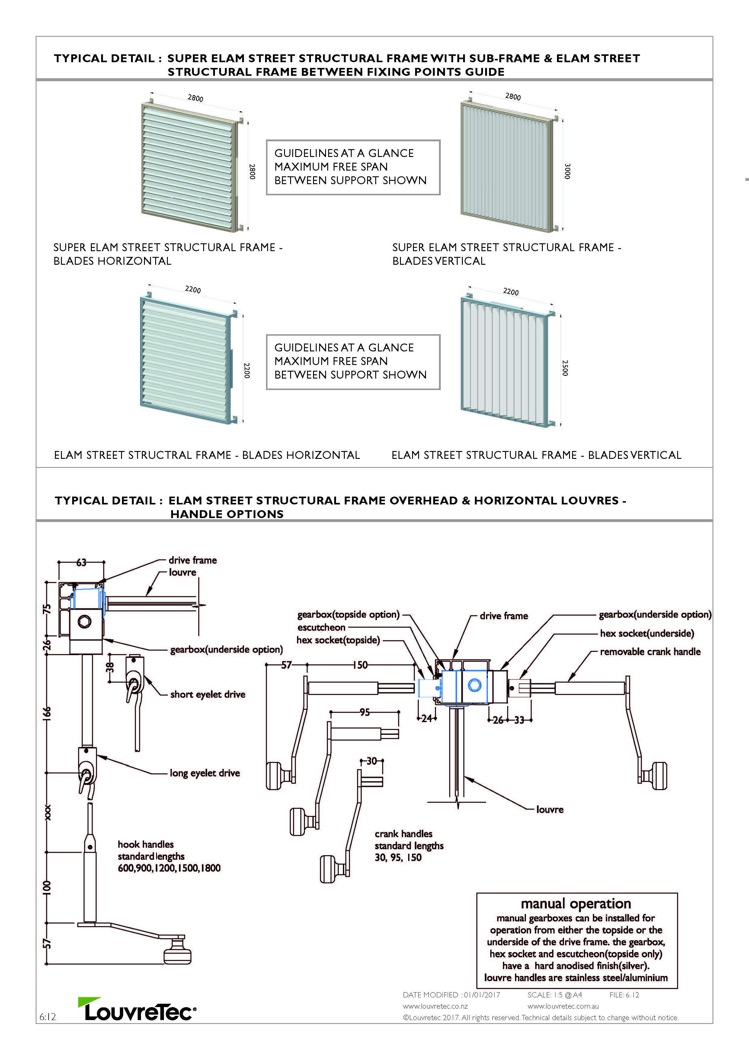 Typical Detail Super Elam Street Sub Frames  6.12