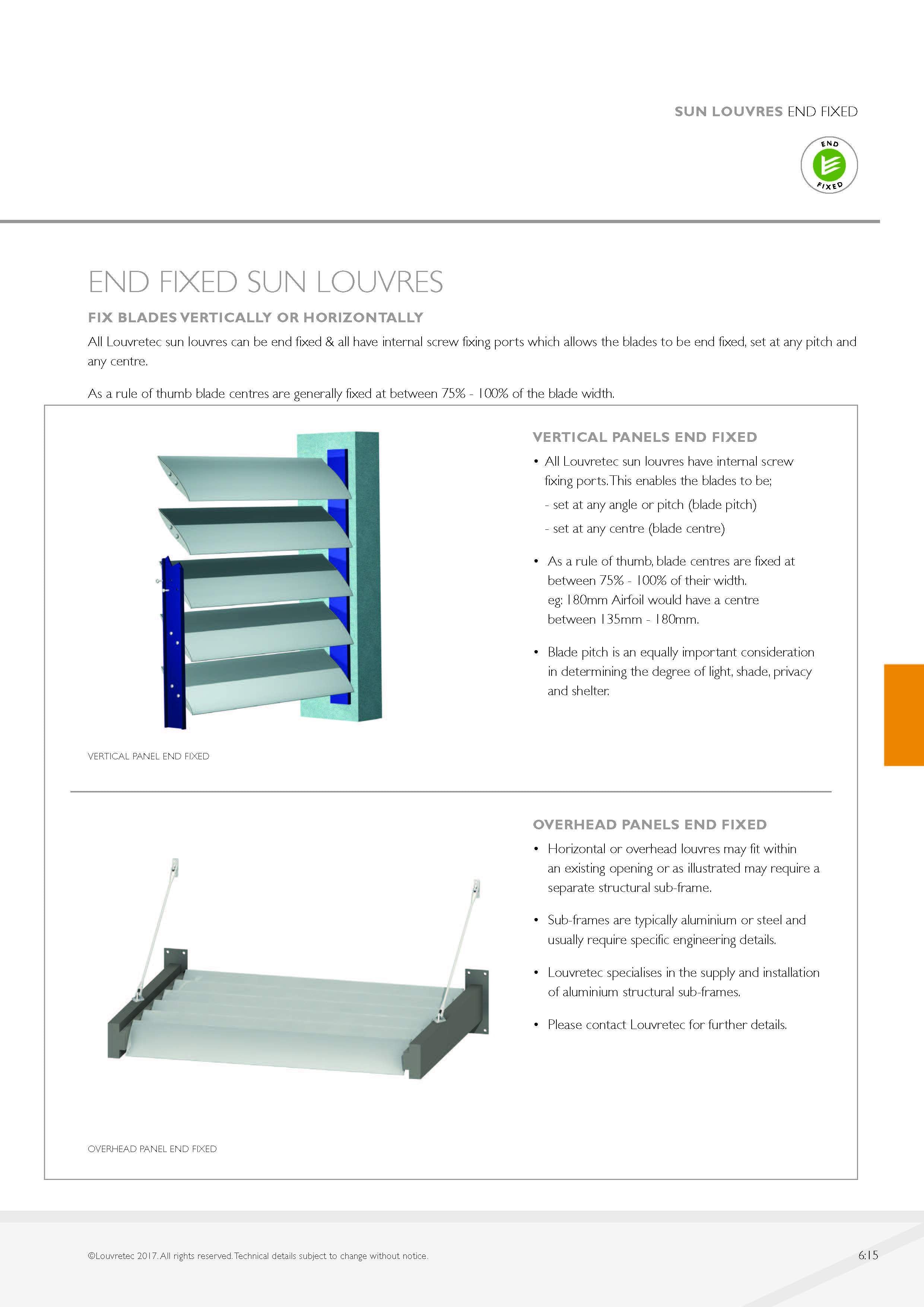 Vertical & Overhead End Fixed Panels |  6.15