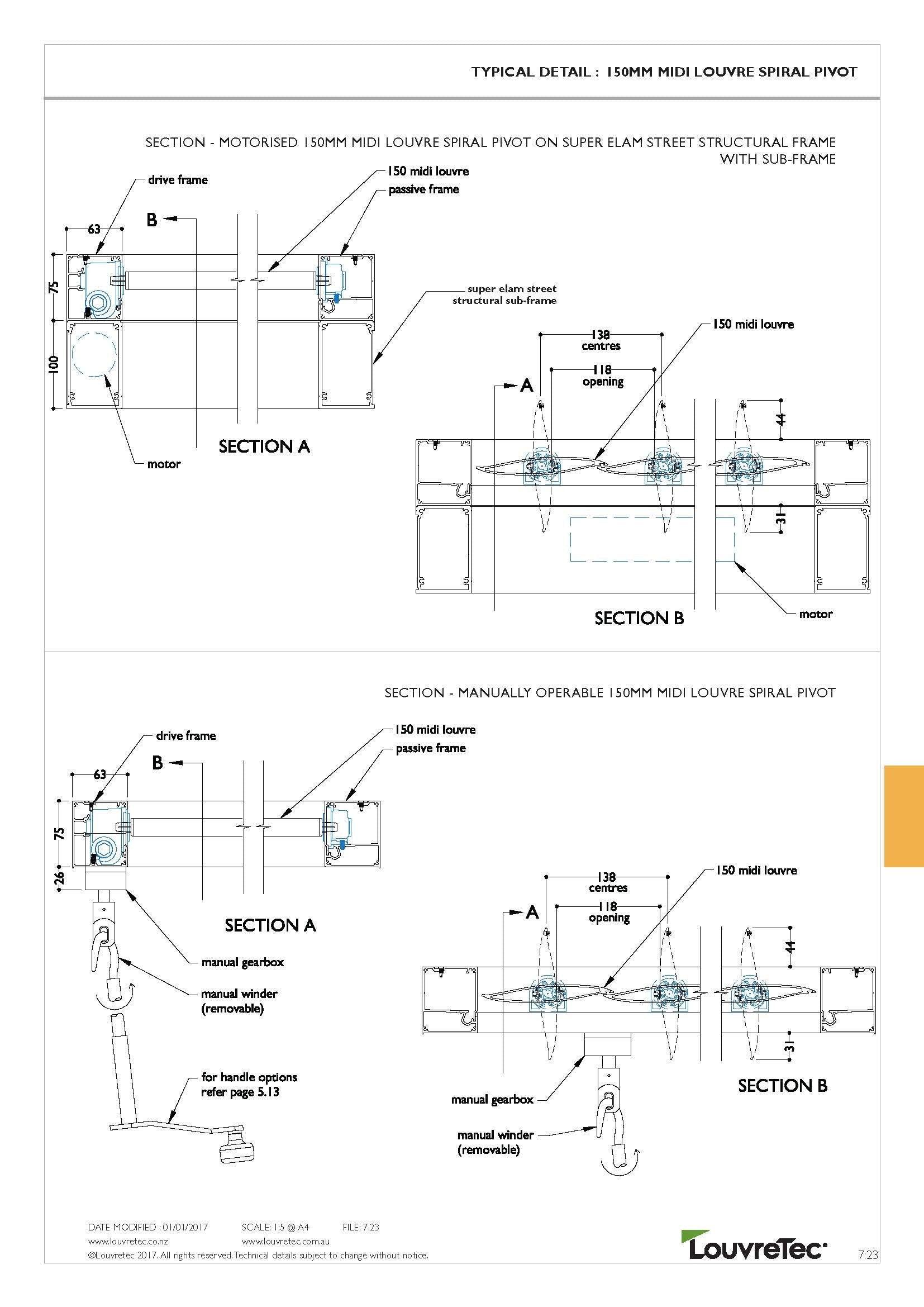 Motorised & Hand Op. Spiral Pivot Panels 7.23