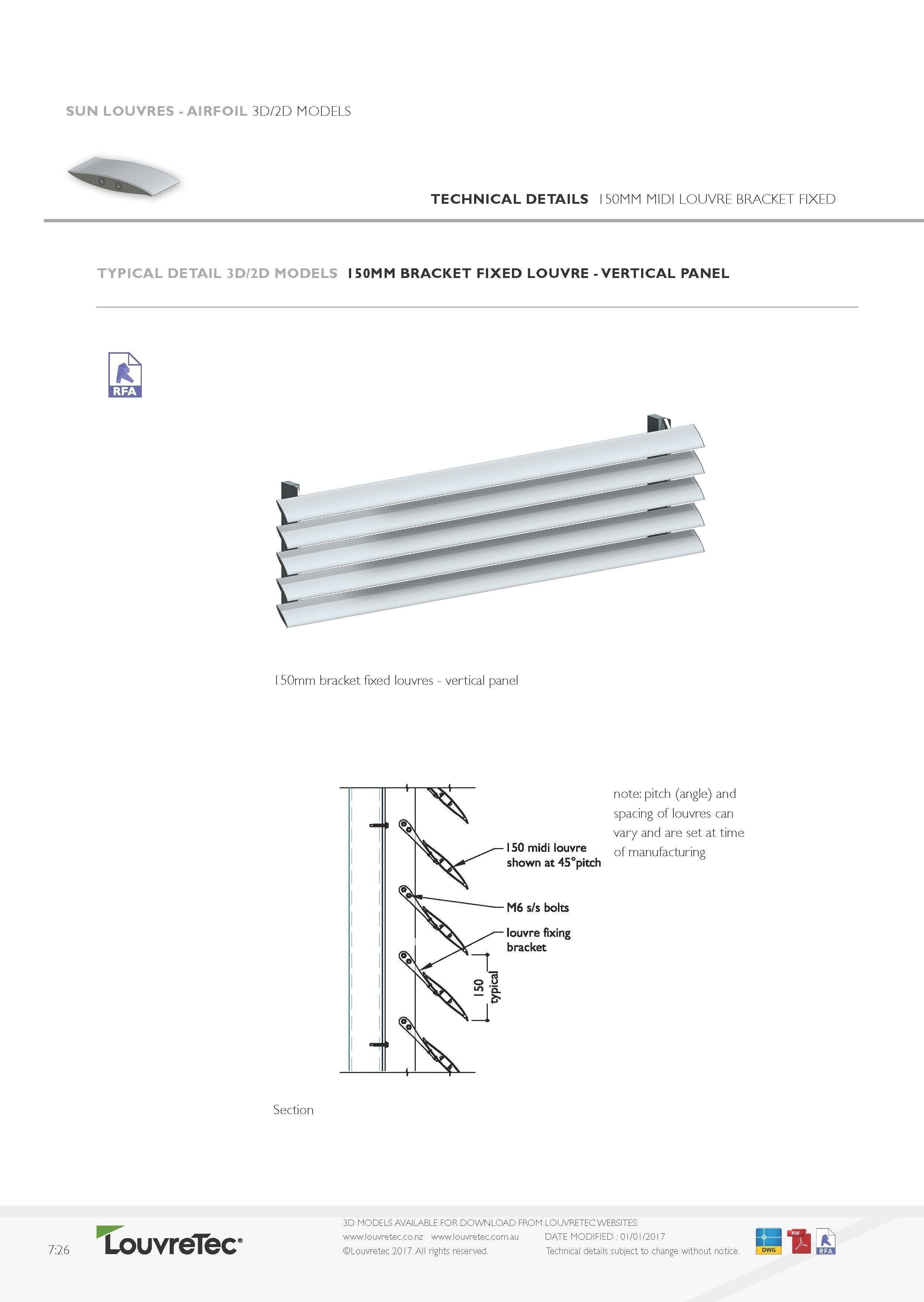 Bracket Fixed Vertical Panel  7.26