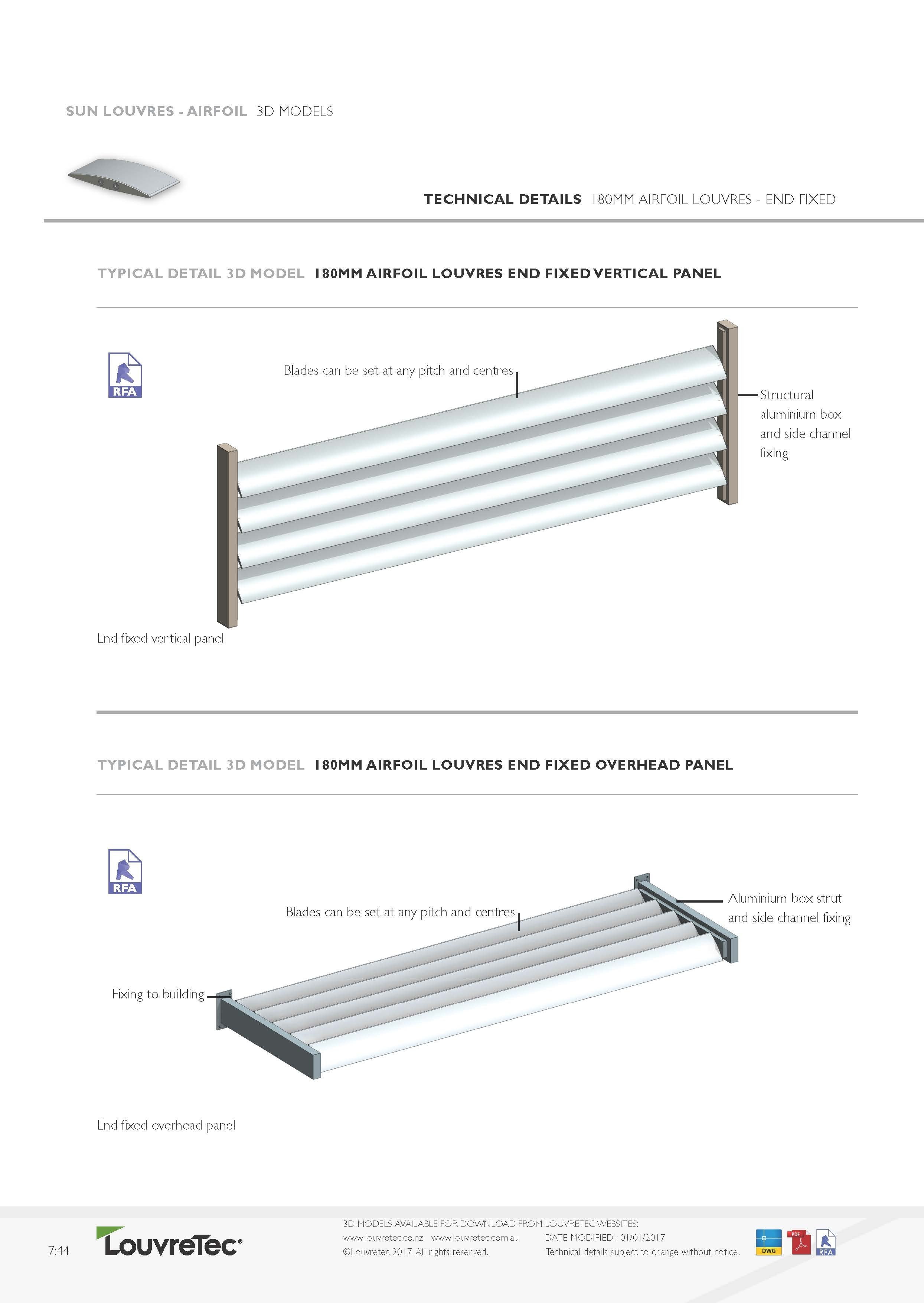 End Fixed Vertical & Overhead Panel  7.44