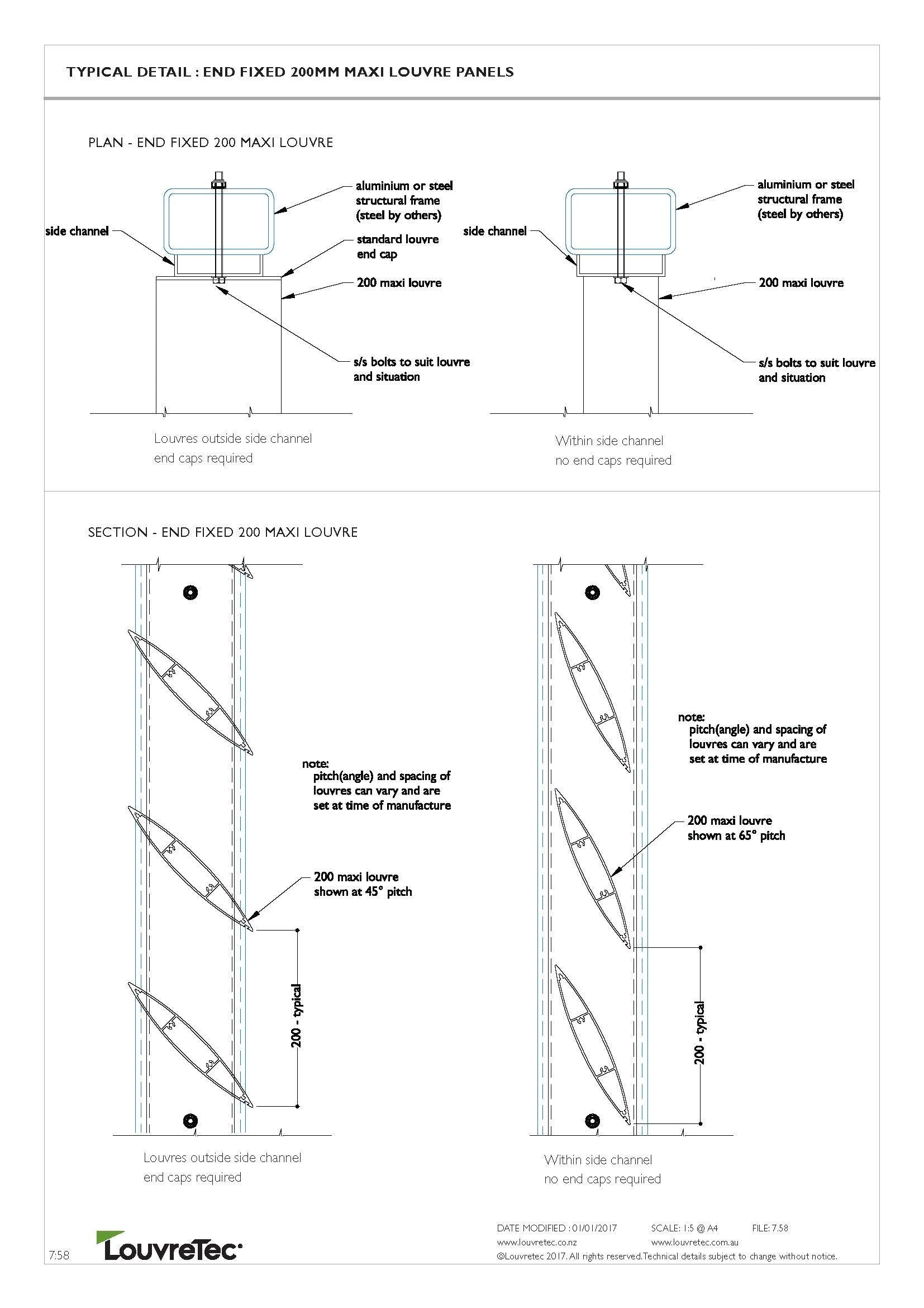 2D End Fixed Panels  7.58