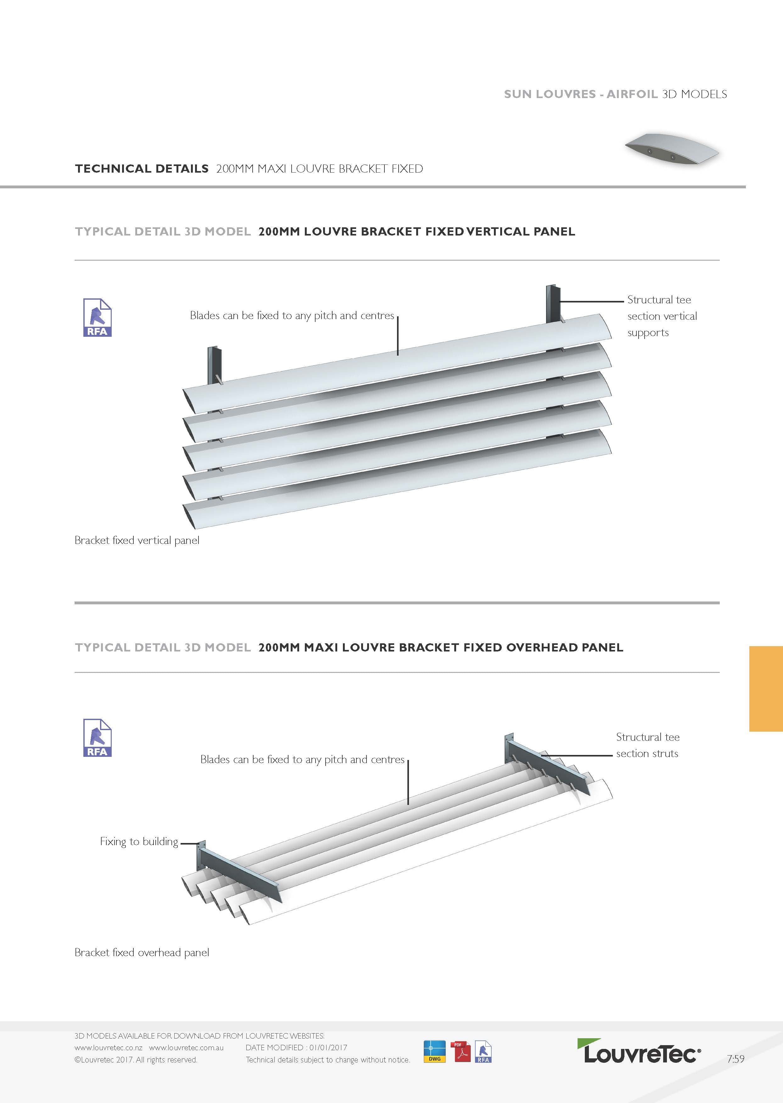 200mm Bracket Fixed Horizontal 7.59