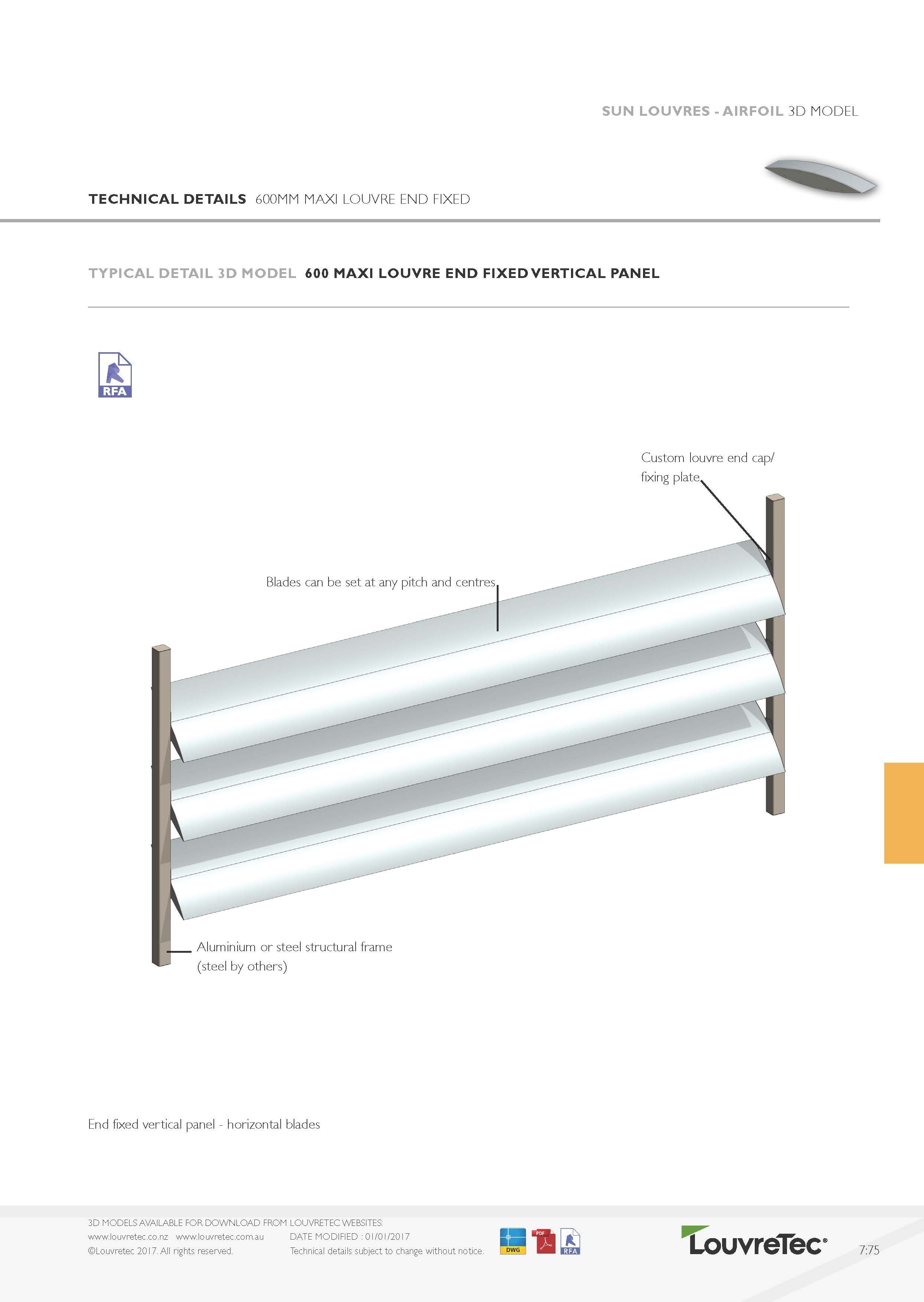 End Fixed Vertical Panels  7.75