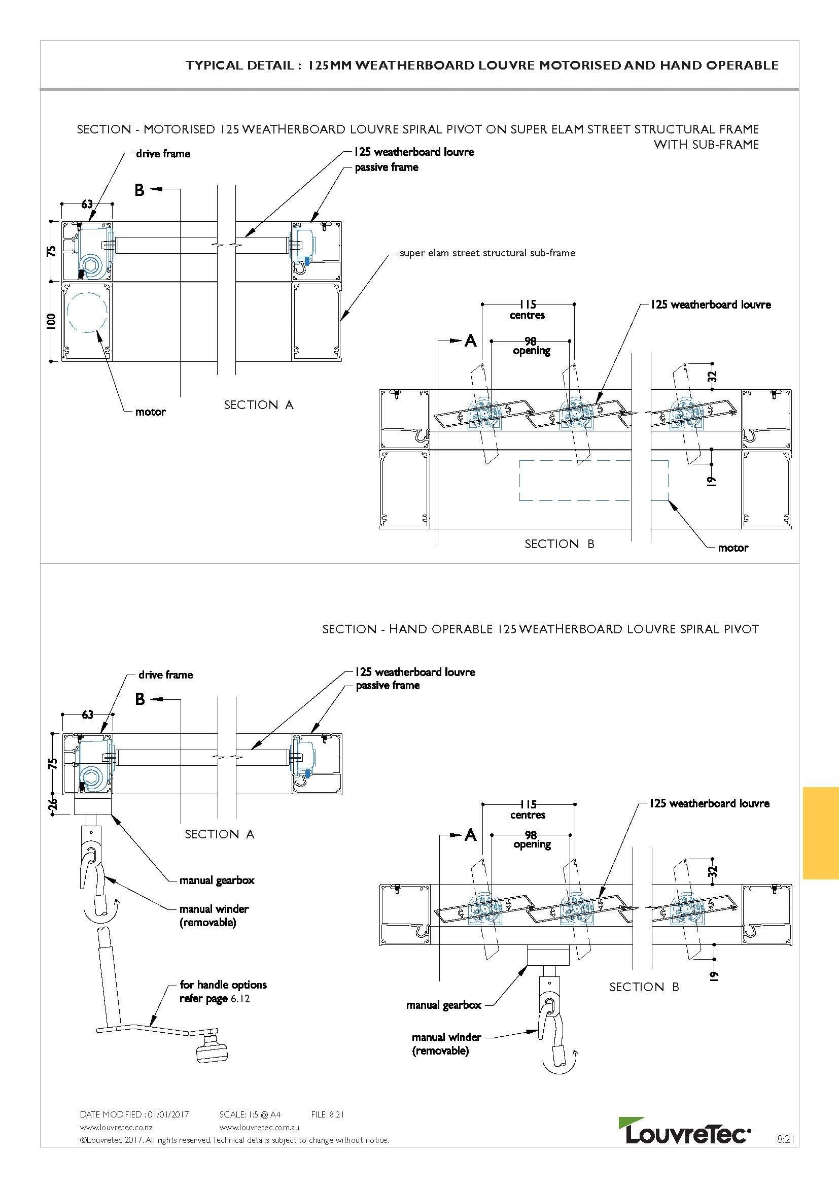 Motorised & Hand Op. Spiral Pivot 8.21