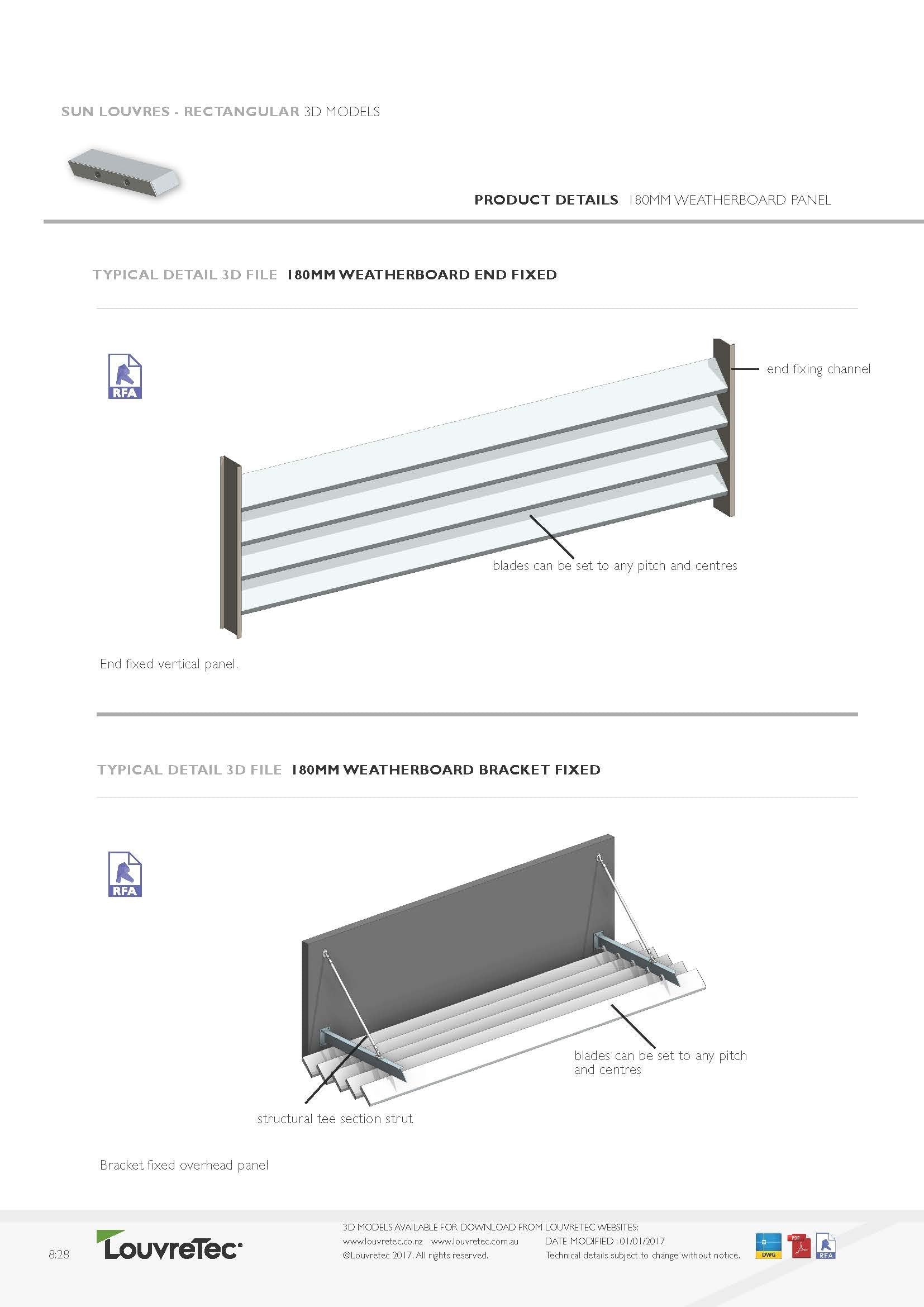 End Fixed & Bracket Fixed Panels 8.28