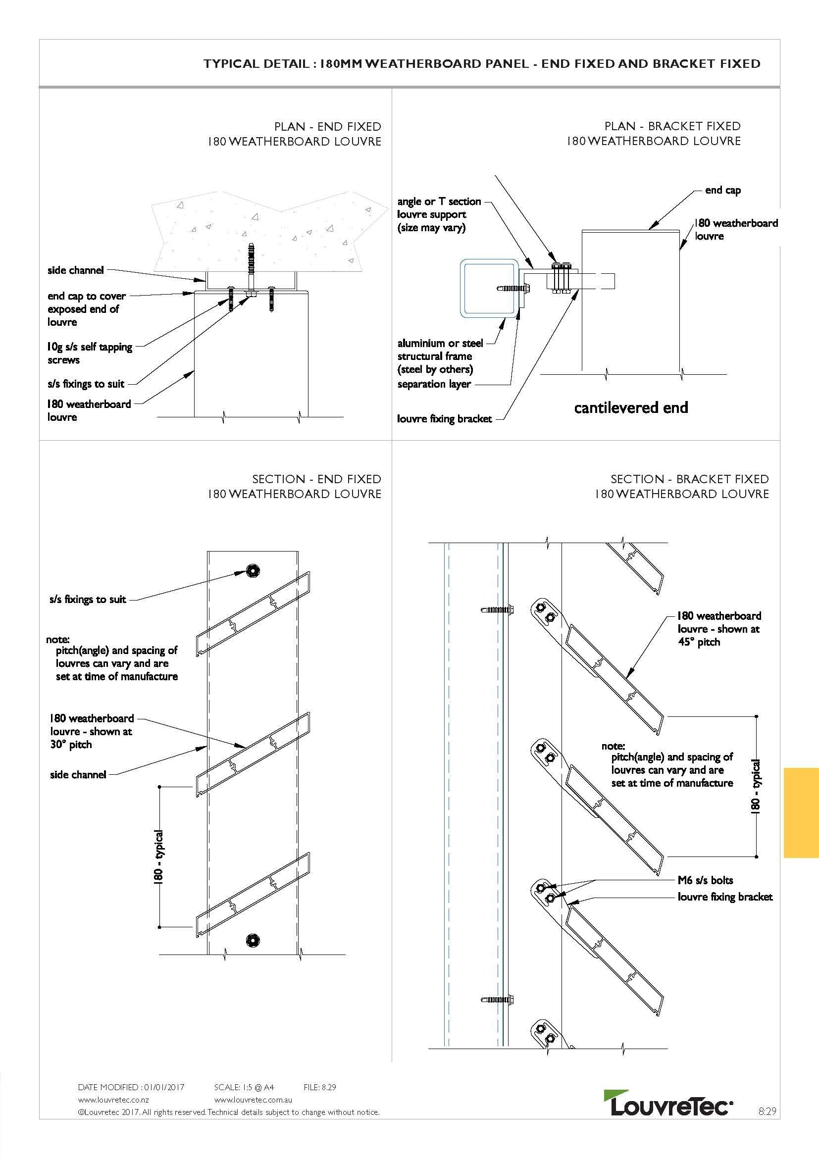 End Fixed & Bracket Fixed Panels 8.29