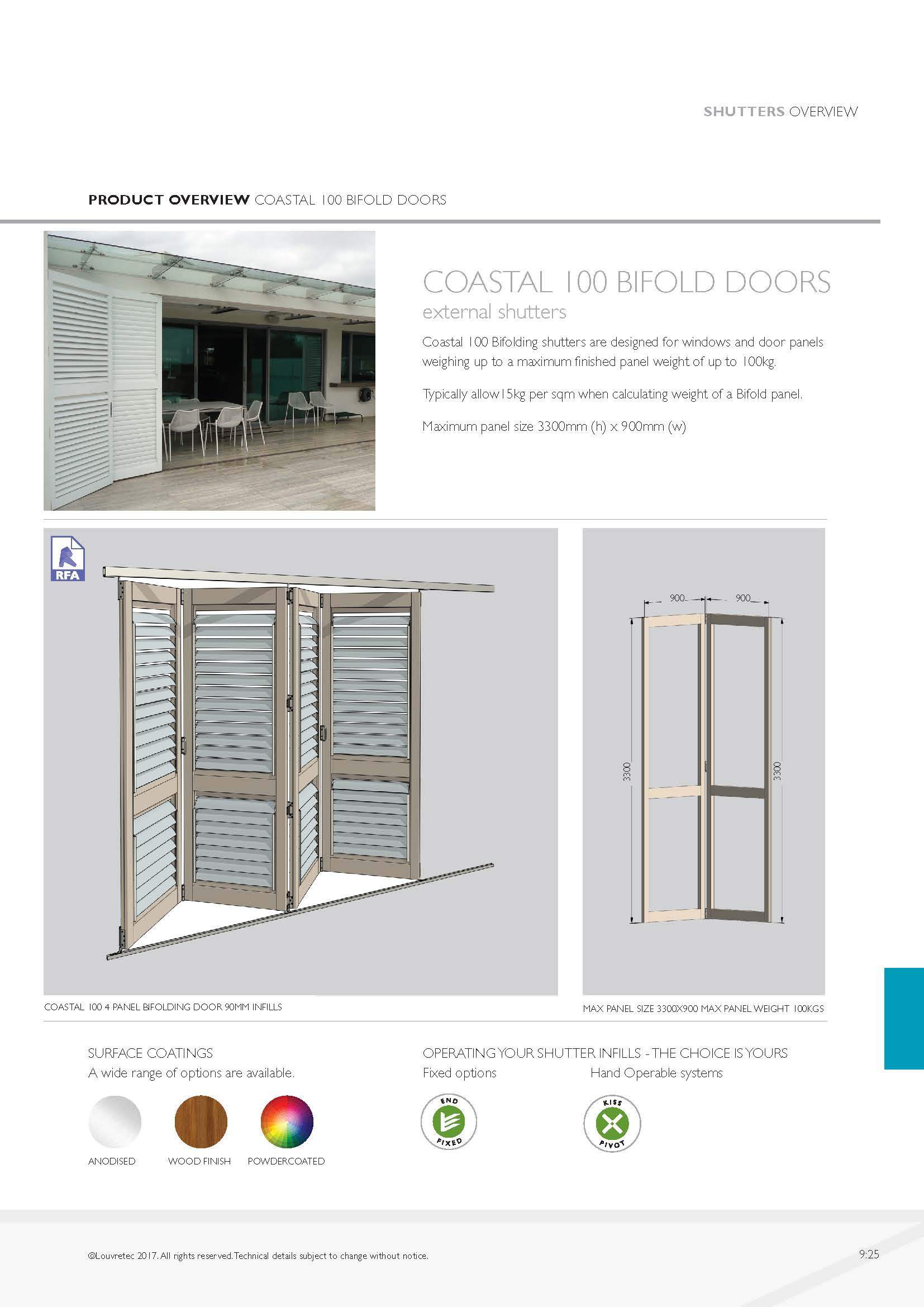 Coastal 100 Bifolds | 9.25