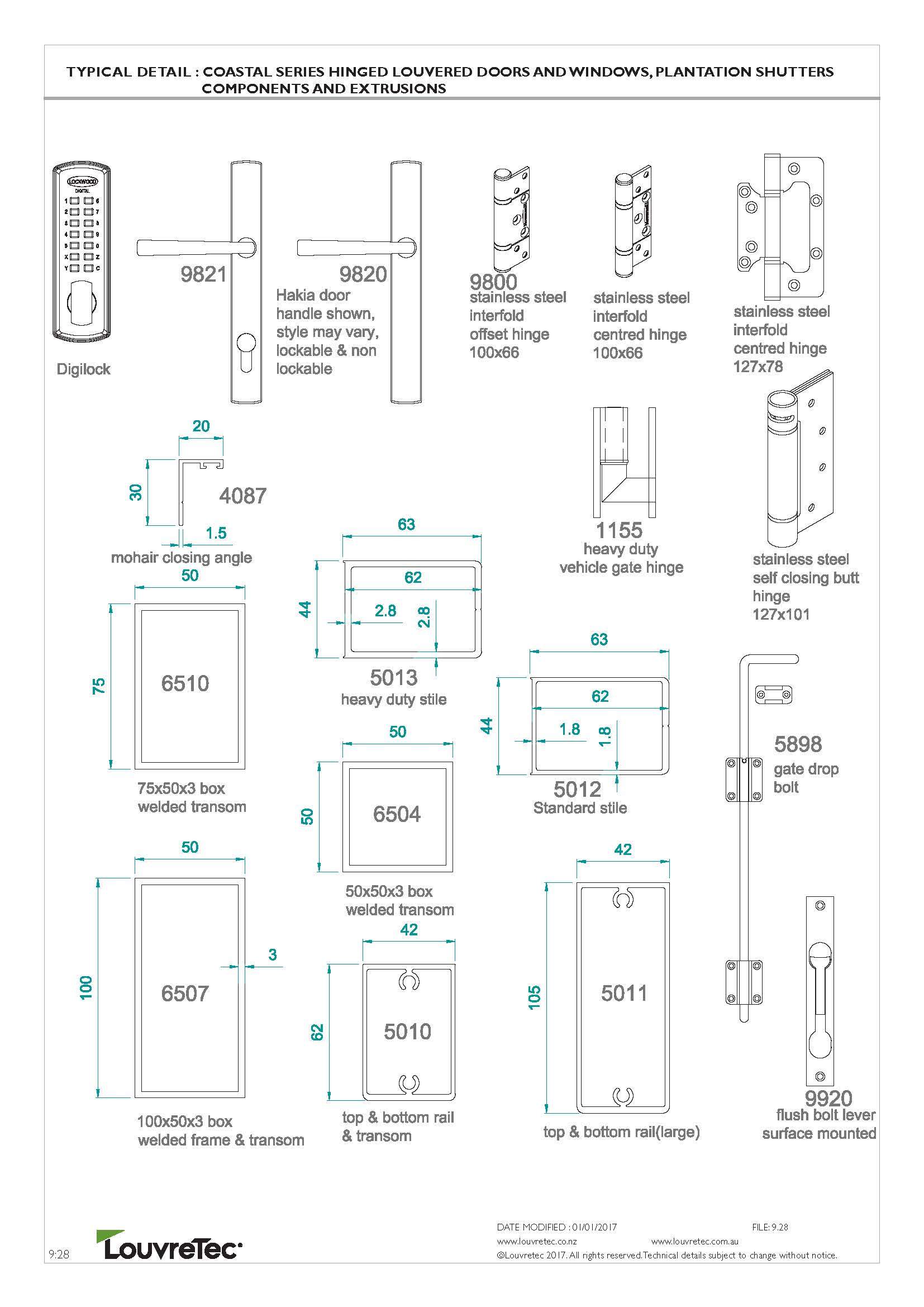 Extrusions & Hardware | 9.28