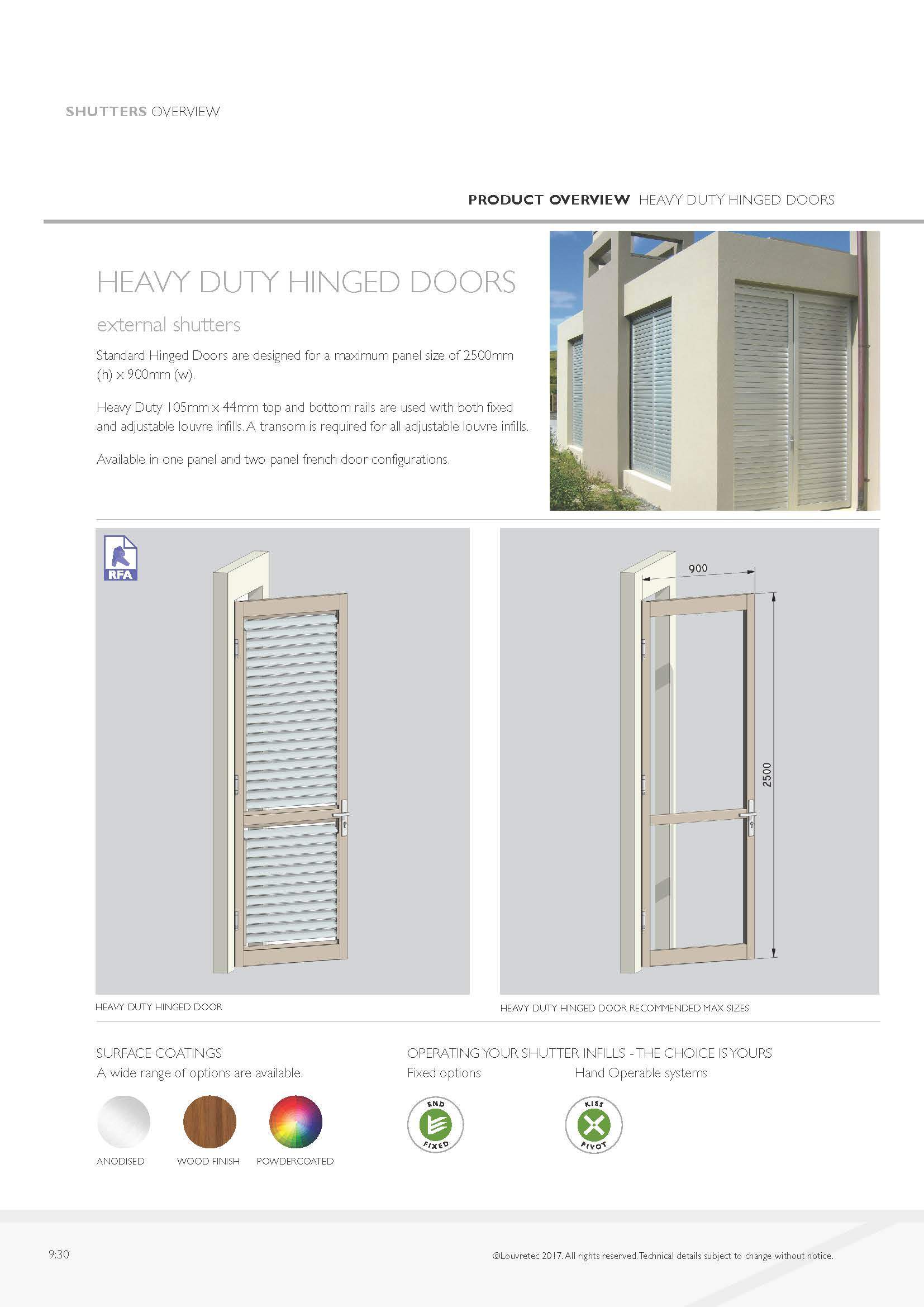 Heavy Duty Hinged Doors 9.30