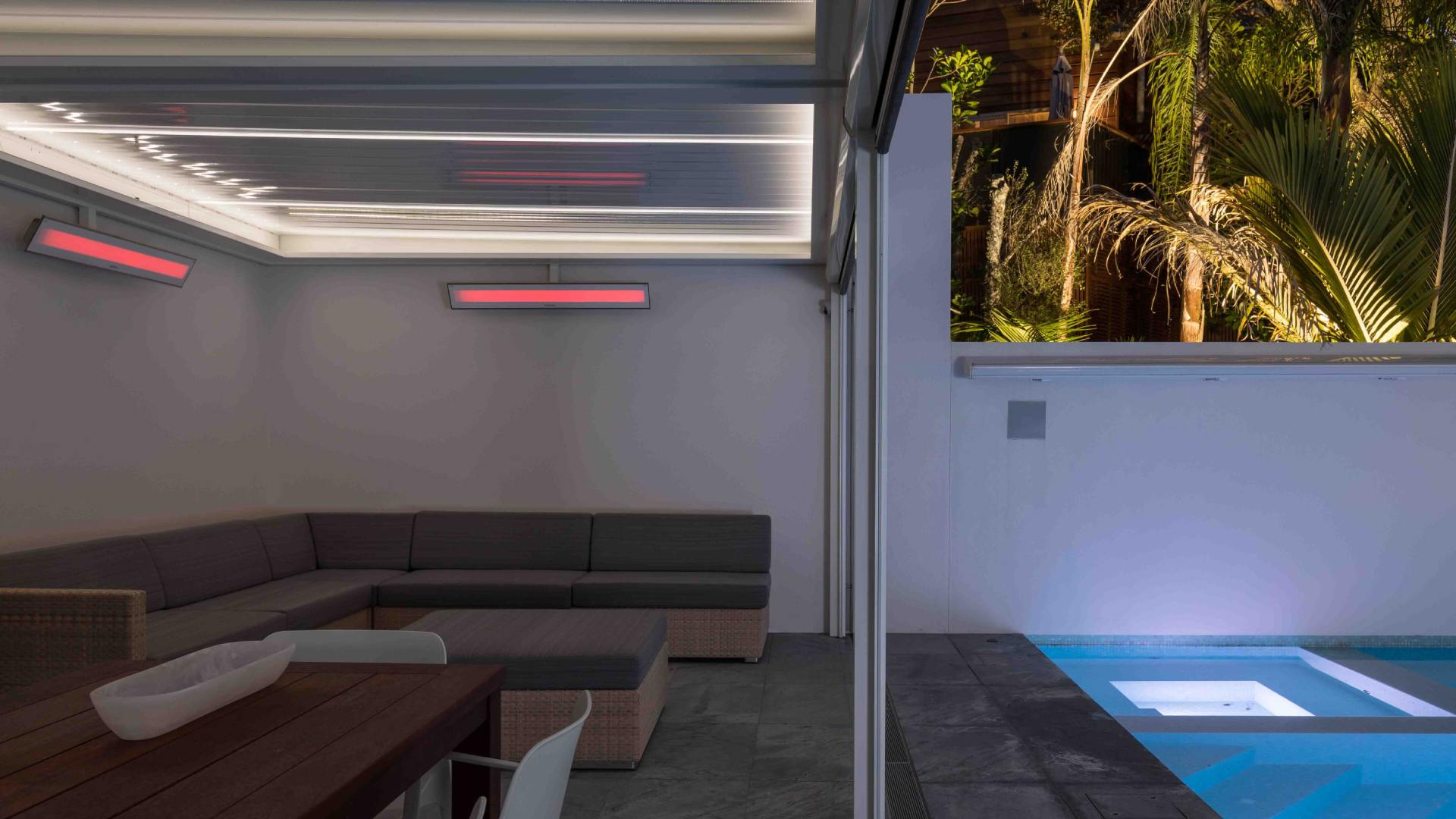 Outdoor heater type - ceiling-mounted heaters