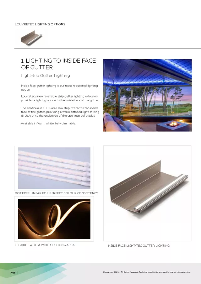Lighting to Inside Face of Gutter | DM 7.06