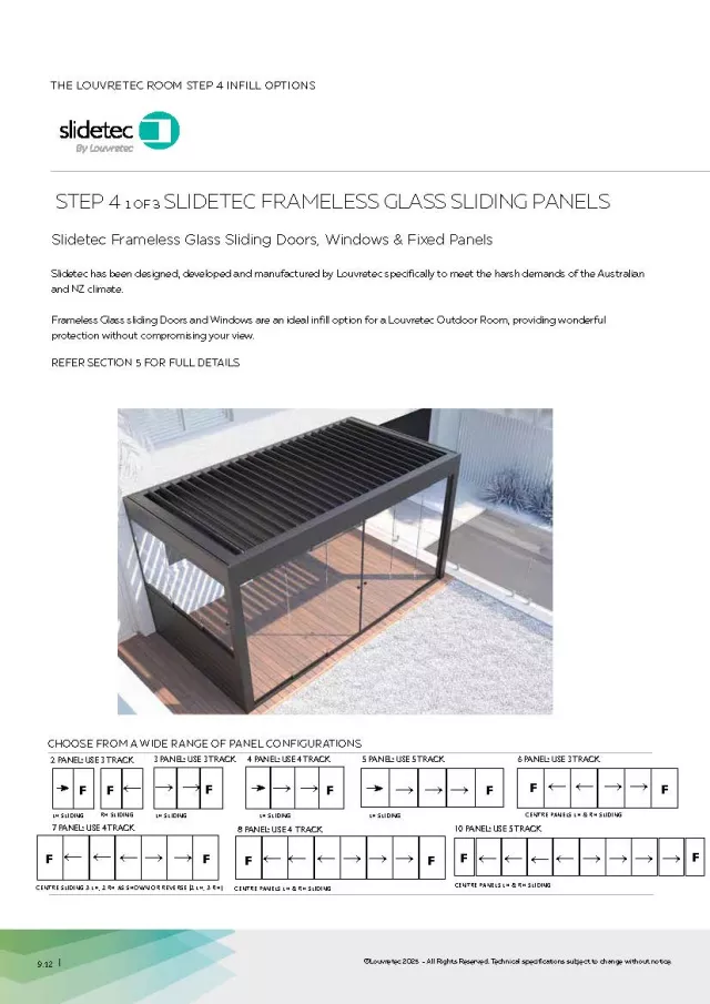 Slidetec Frameless Glass Panels | DM 9.12