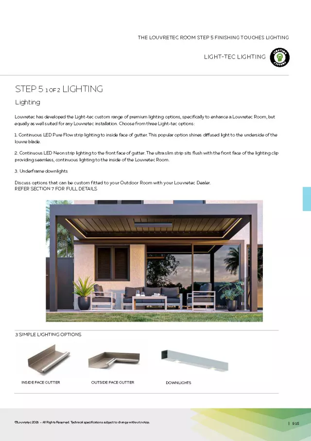 Lighting options | DM 9.15