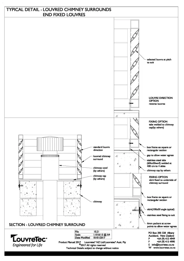 3D Model | End Fixed Chimney Surround with 90mm Midi Louvres