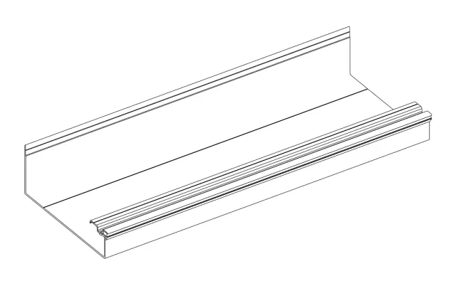 3d Model | Lighting to Front Face of Suburban Roof Gutter
