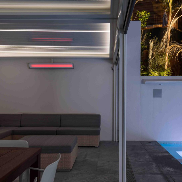 Outdoor heater type - ceiling-mounted heaters