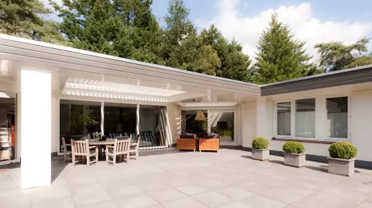 Motorized Opening Roof. Contact Louvretec Southern California today