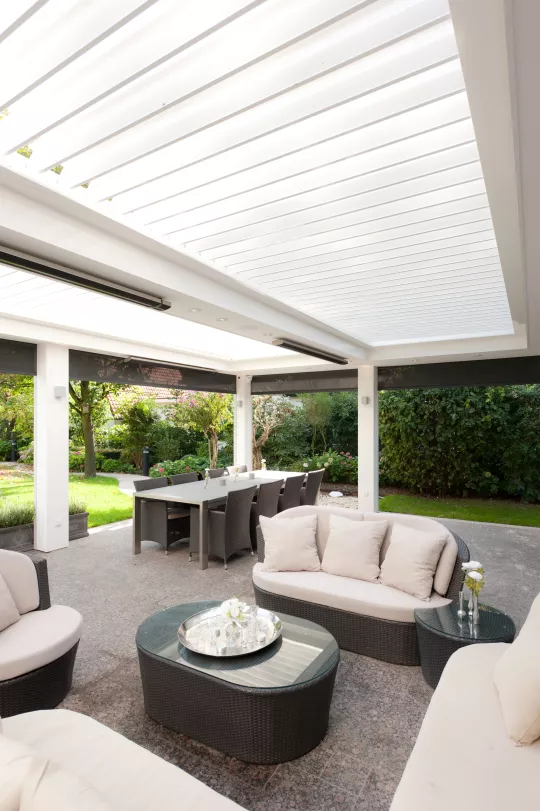 Motorized Opening Roof. Contact Louvretec Southern California today