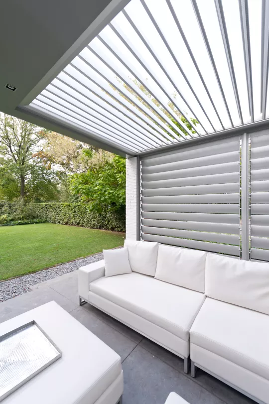 Motorized Opening Roof. Contact Louvretec Southern California today